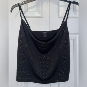 Forever 21 Black Cowl Neck Top NWOT